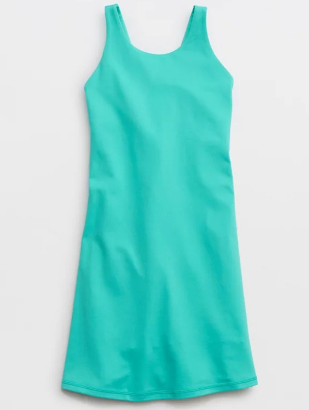 Aerie Offline The Hugger High Neck Dress In Teal Size XS